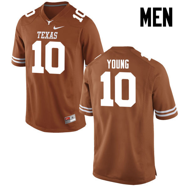 Men #10 Vince Young Texas Longhorns College Football Jerseys-Tex Orange